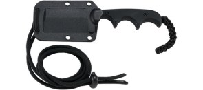 2383K-Minimalist-Cleaver-Black-Knife-in-sheath-Presentation
